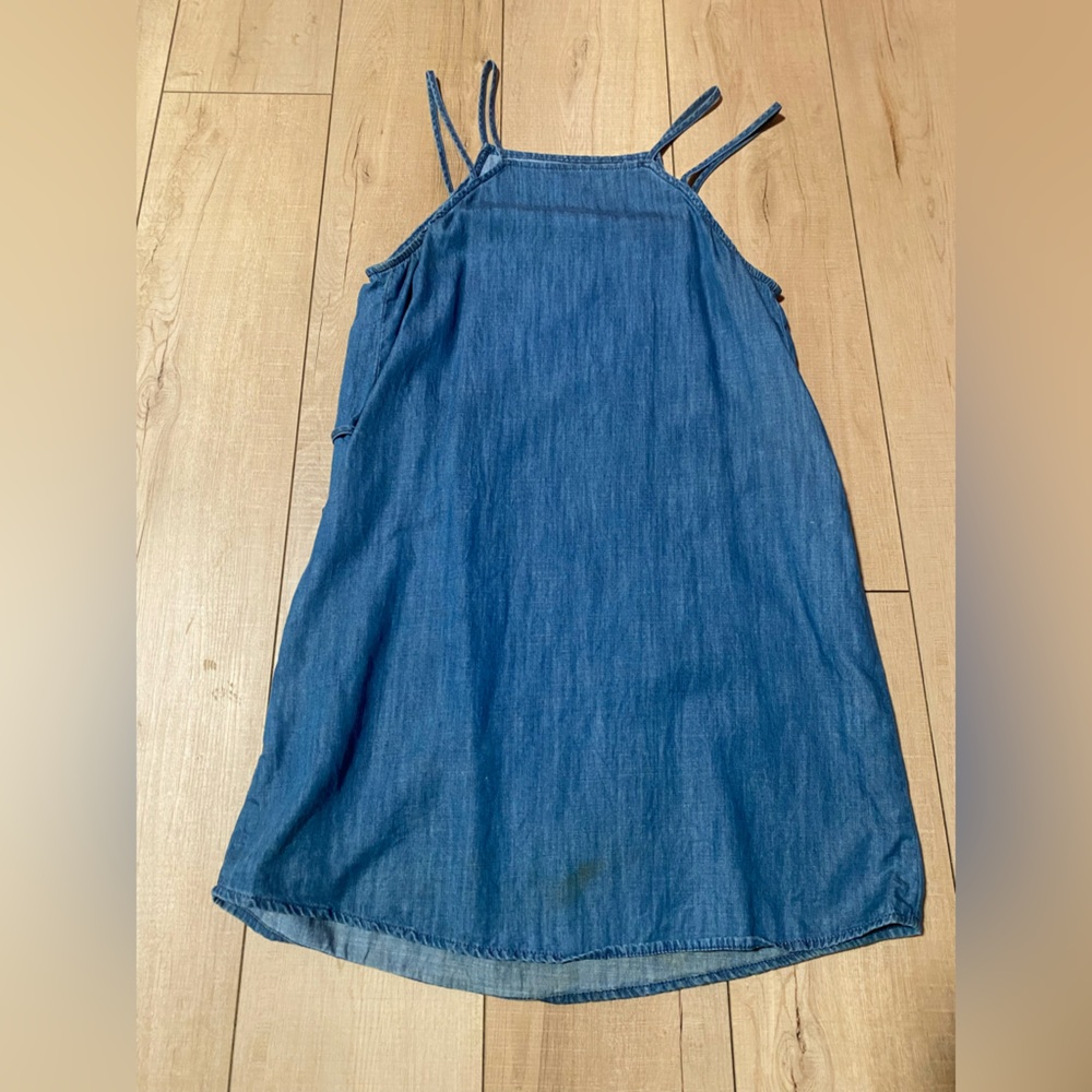 All Saints Chambray Blue Crisscross Strap Dress - Size Medium